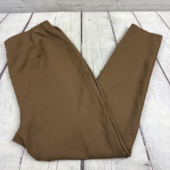 J.Jill Ponte Leggings Pants Affinity Stretch in Espresso Brown‎ Sz Med - Picture 1 of 11